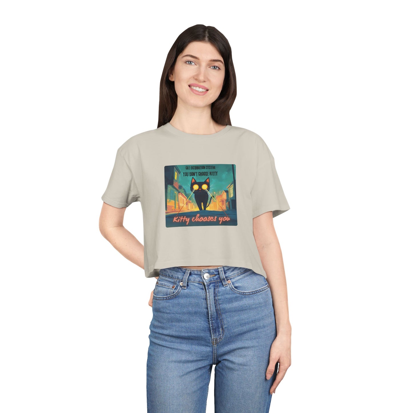 "Cat Distribution System" Premium Crop Top