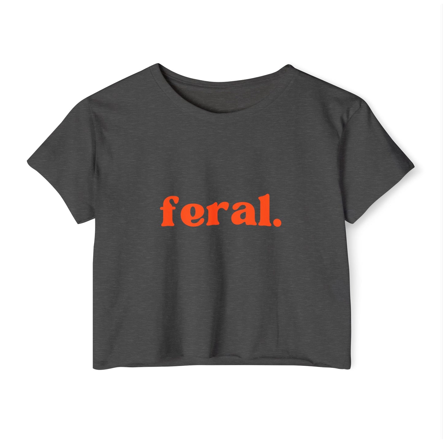 "feral." Flowy Crop Top
