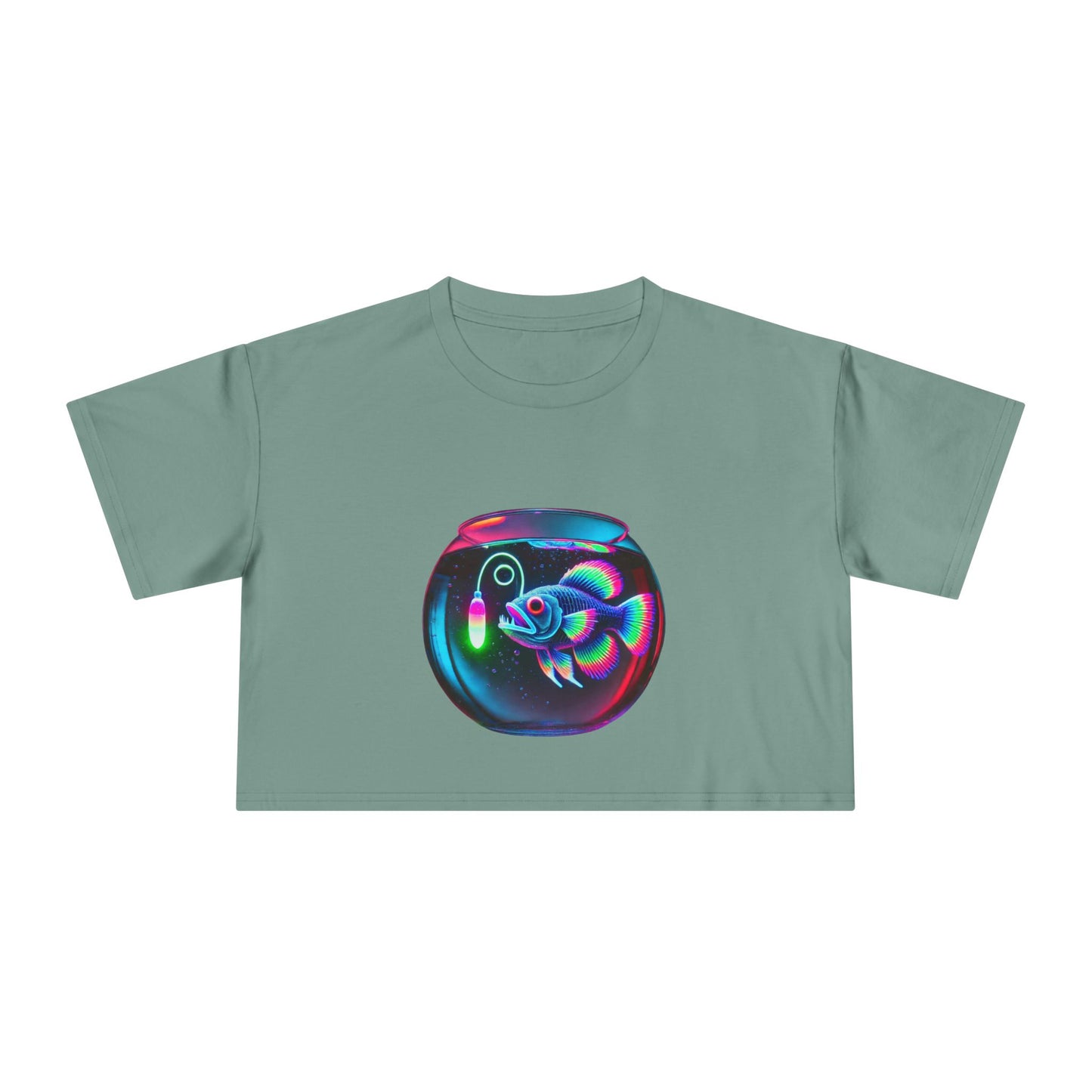Angler Fish in a Bowl Premium Crop Top