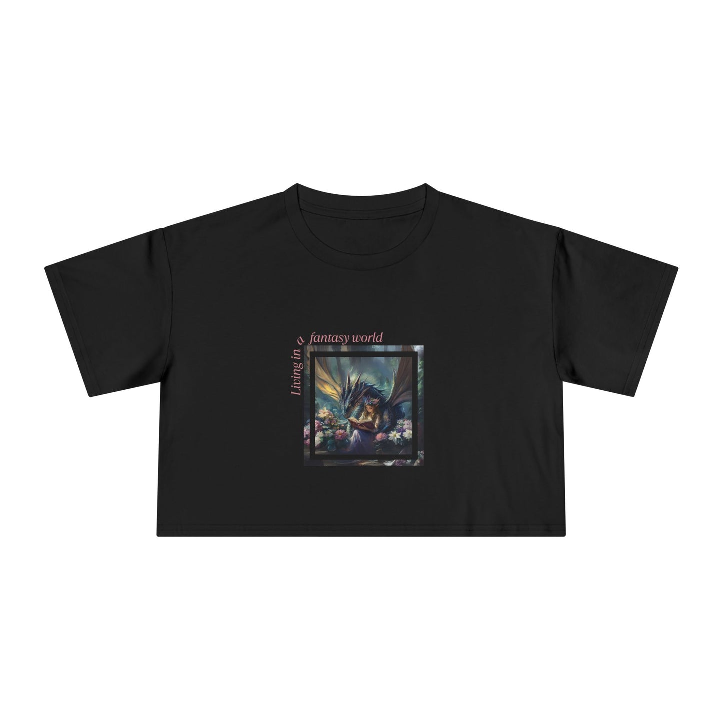 "Living in a Fantasy World" Premium Crop Top