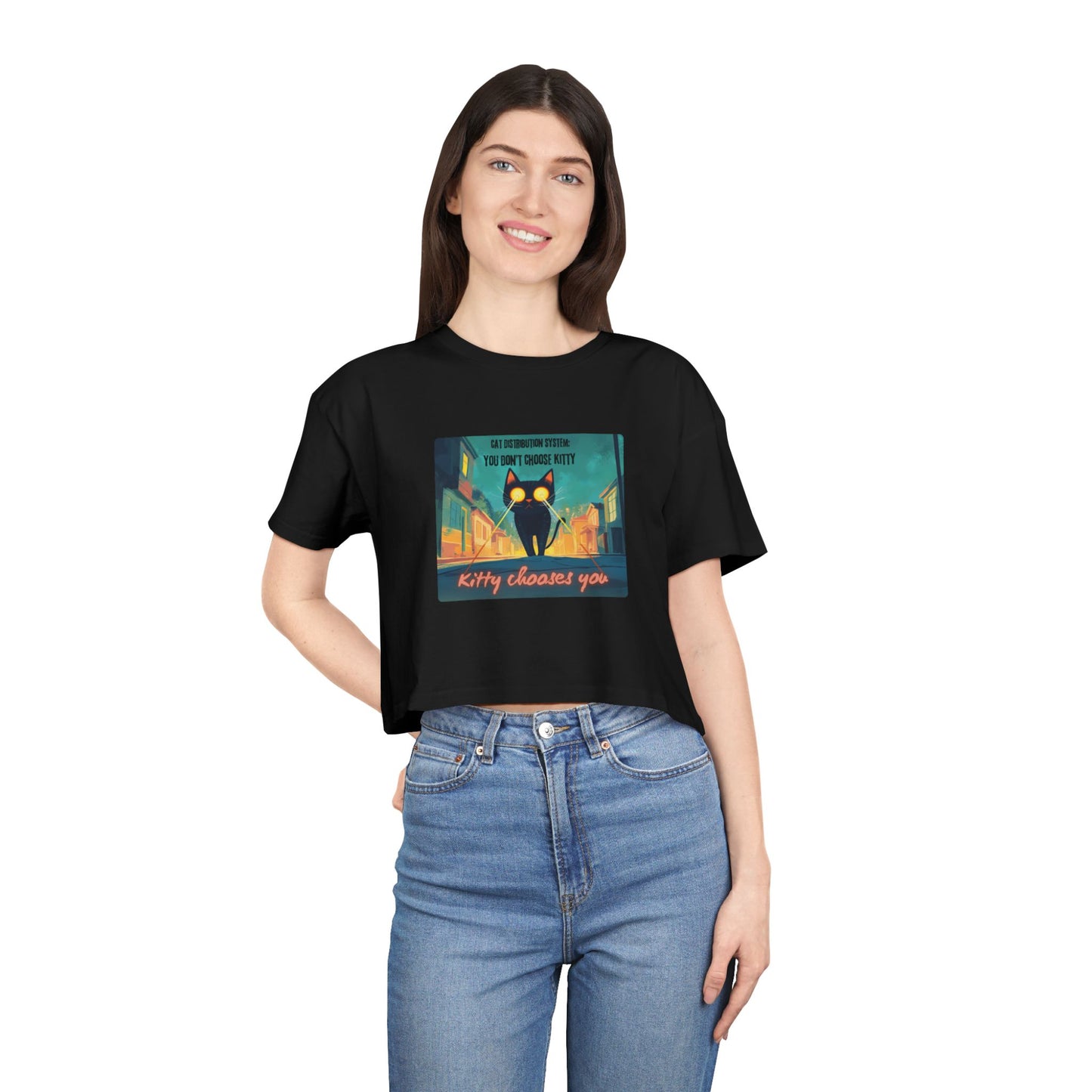 "Cat Distribution System" Premium Crop Top
