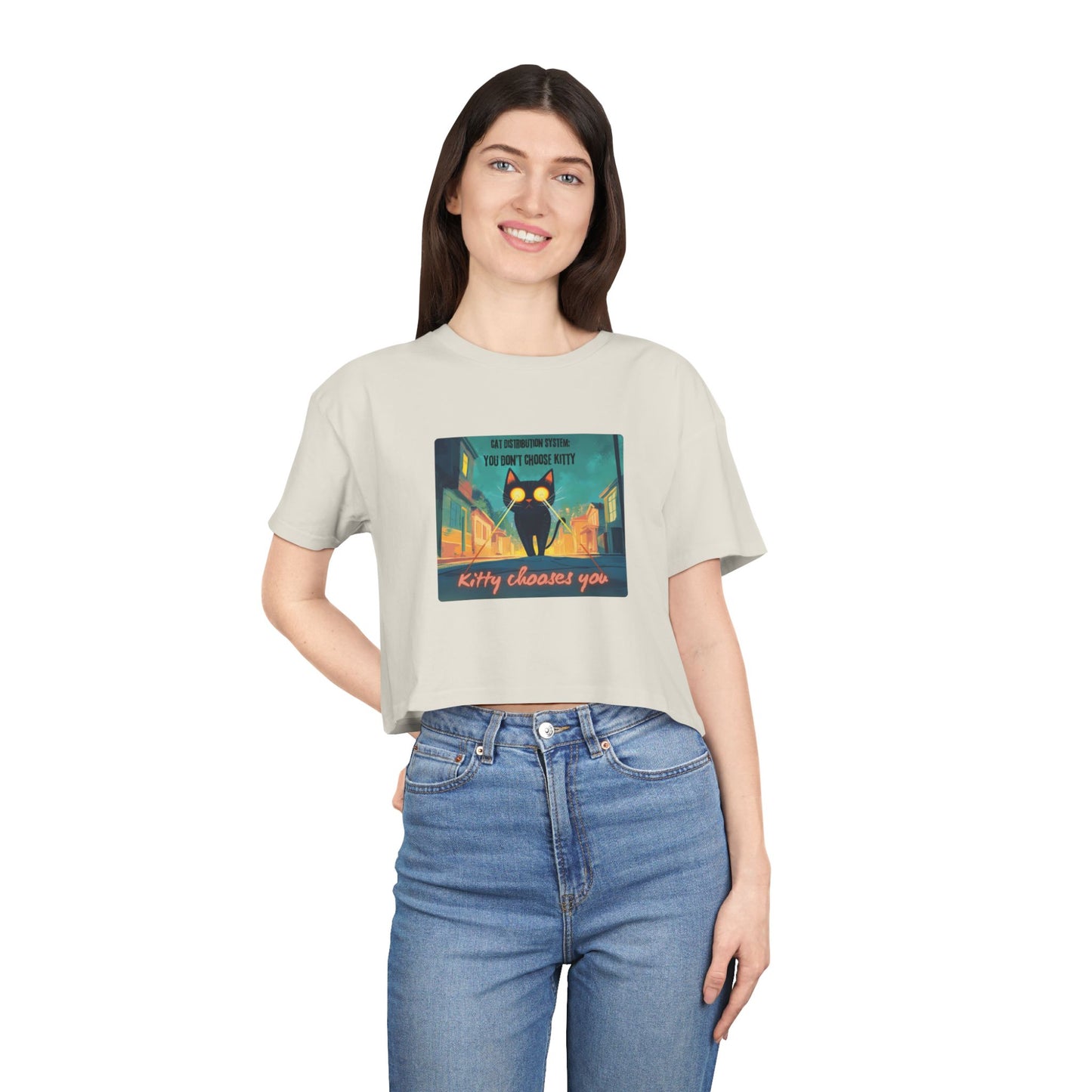 "Cat Distribution System" Premium Crop Top
