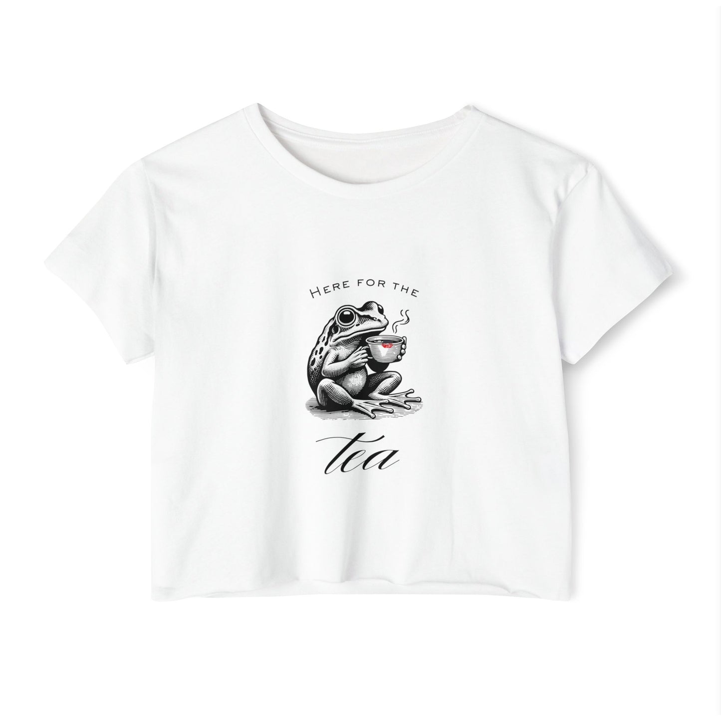 "Here for the Tea" Flowy Crop Top