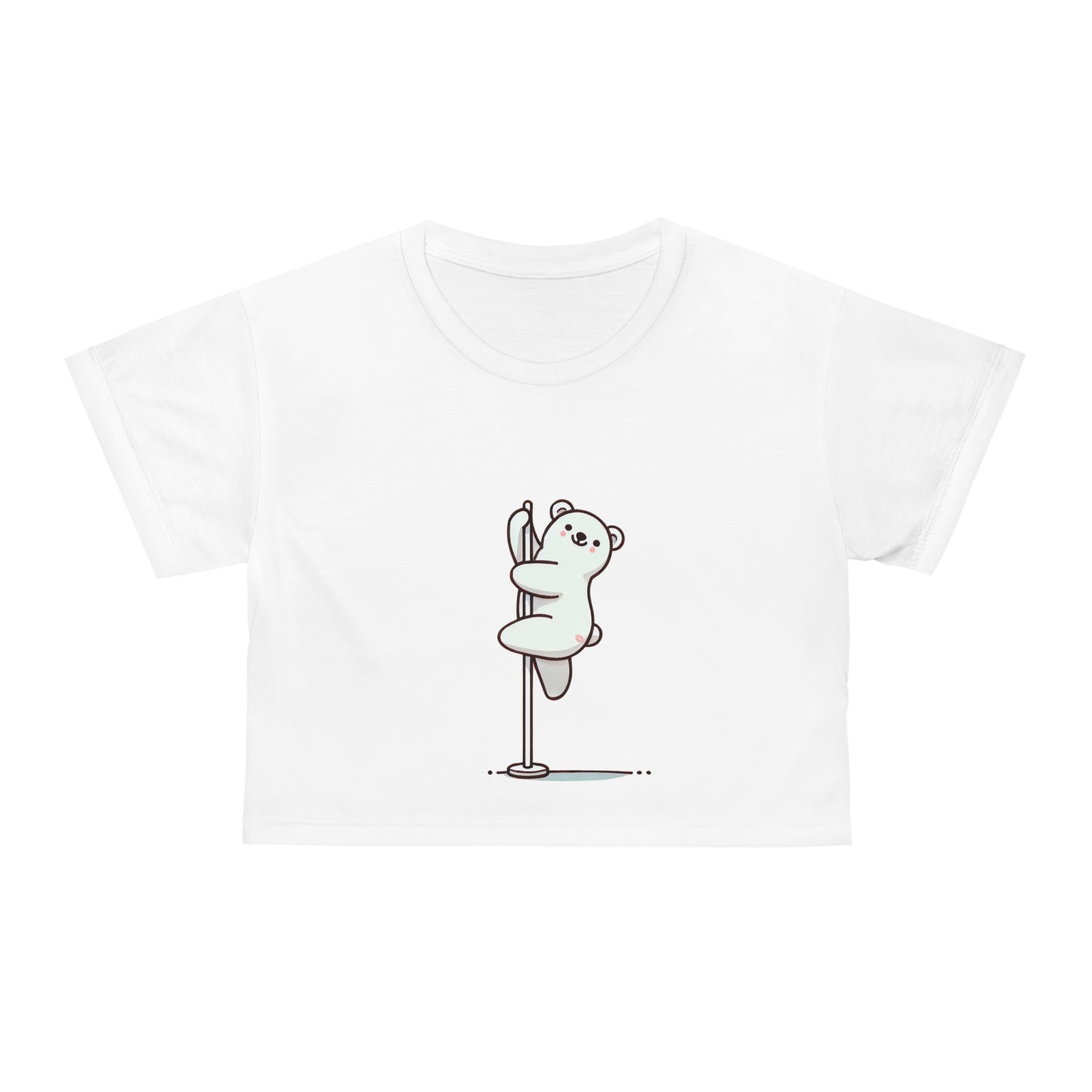 Dancing Polar Bear Fitted Crop Top