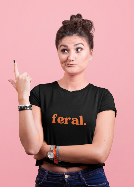 "feral." Flowy Crop Top