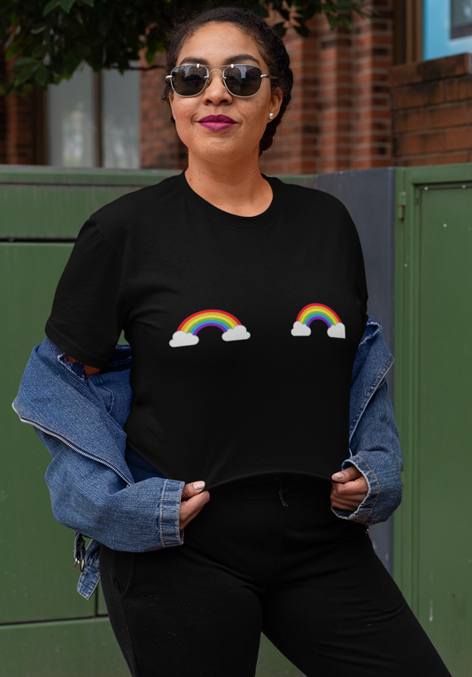 Pride Rainbow Pasties Flowy Crop Top