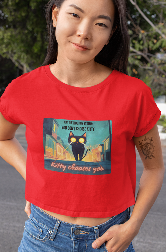 "Cat Distribution System" Premium Crop Top