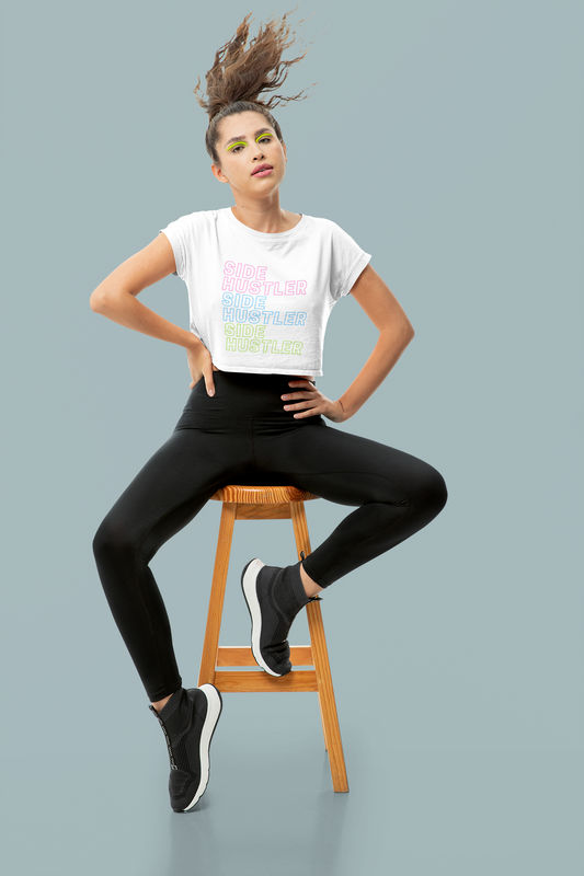 "Side Hustler" Premium Crop Top