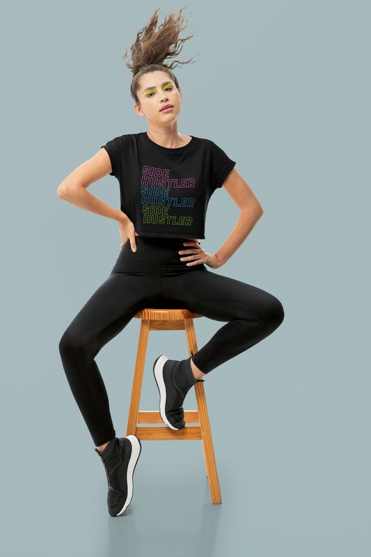 "Side Hustler" Premium Crop Top