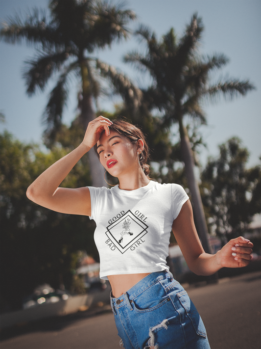 Good Girl Bad Girl Logo - Fitted Crop Top