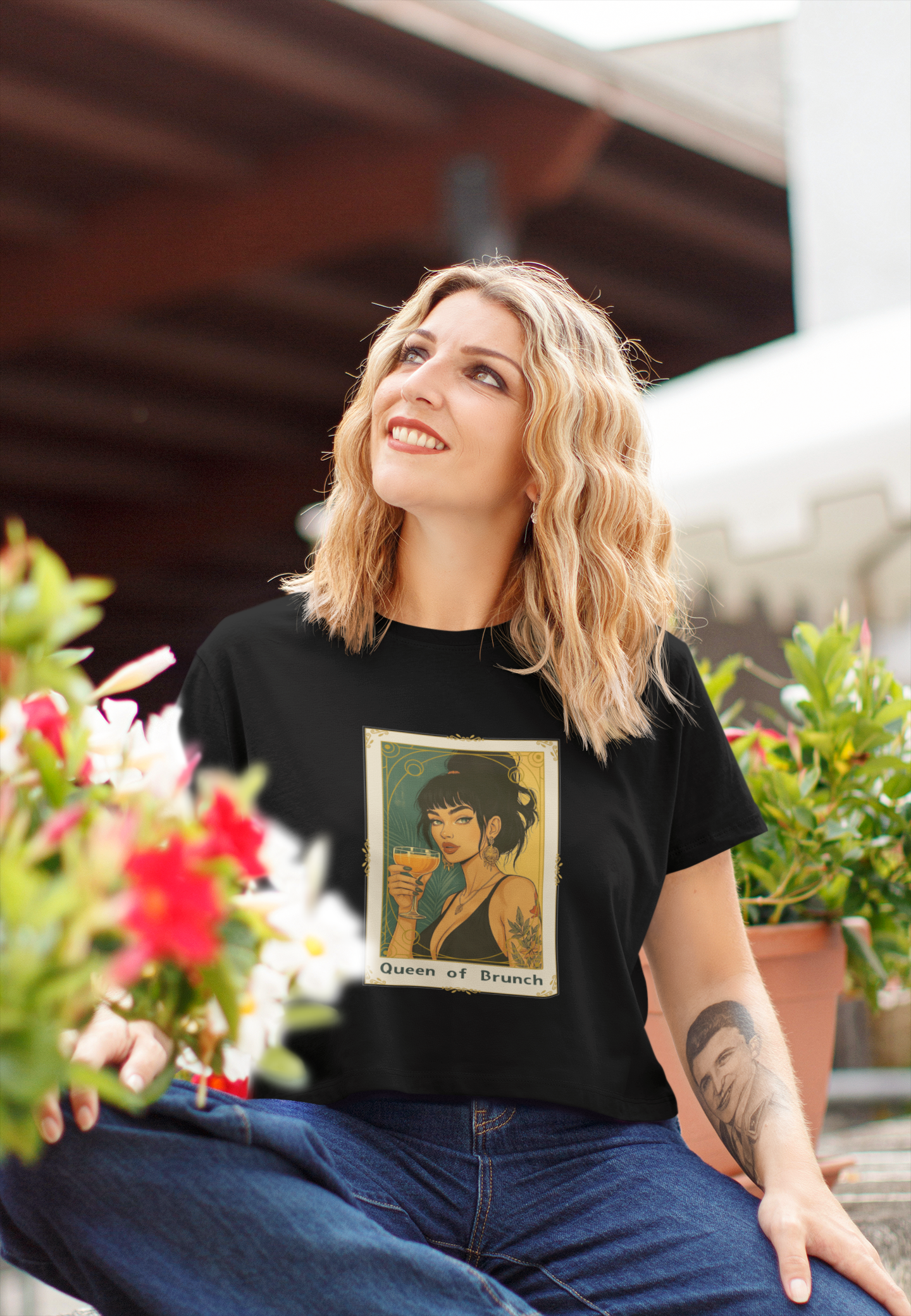 "Queen of Brunch" Premium Crop Top