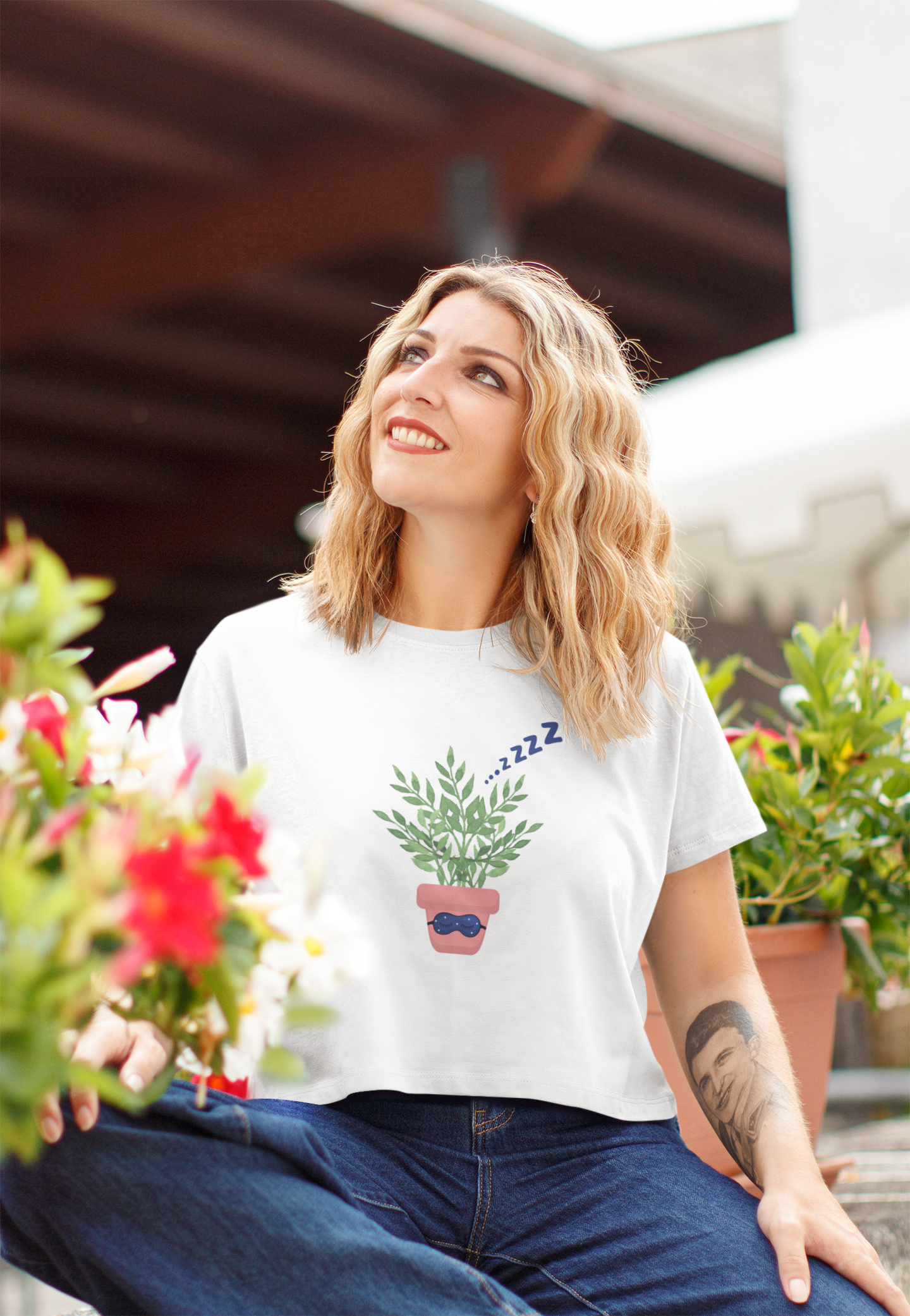 ZZ Nap Queen Flowy Crop Top