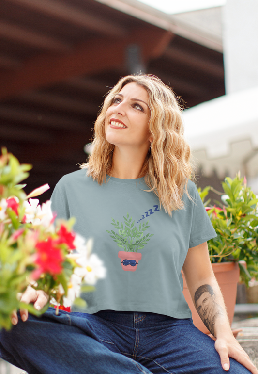 ZZ Nap Queen Flowy Crop Top