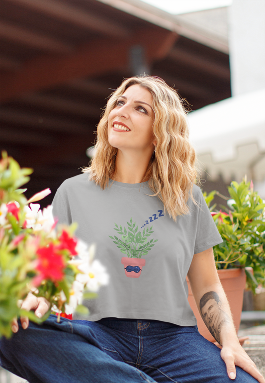 ZZ Nap Queen Flowy Crop Top