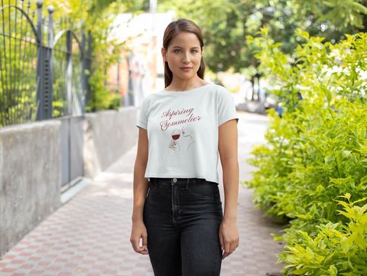 "Aspiring Sommelier" Premium Crop Top