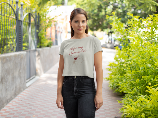 "Aspiring Sommelier" Premium Crop Top