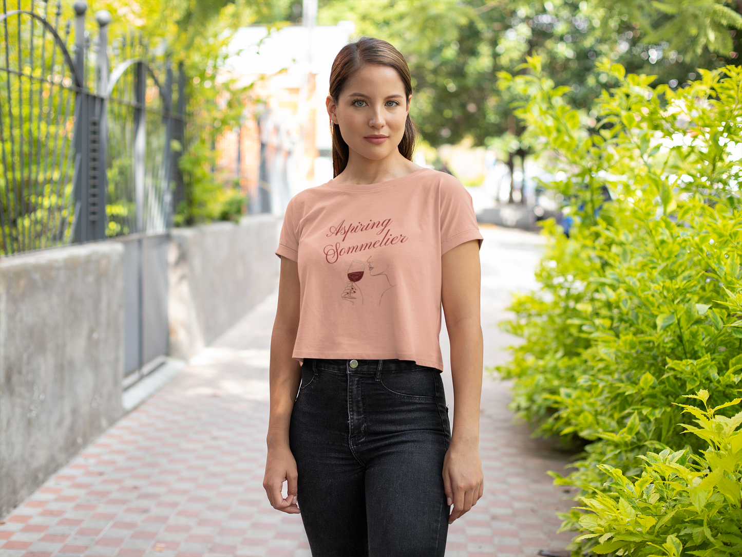 "Aspiring Sommelier" Premium Crop Top