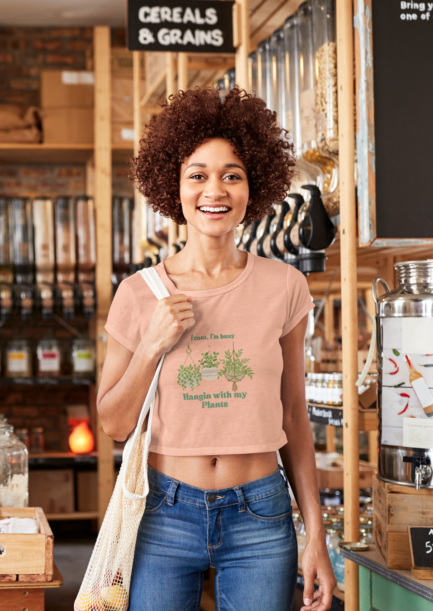 "Hangin with my Plants" Premium Crop Top