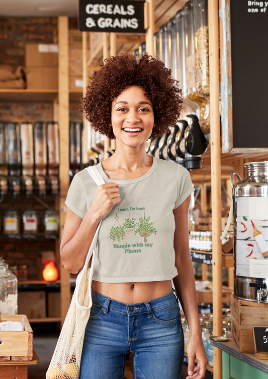"Hangin with my Plants" Premium Crop Top