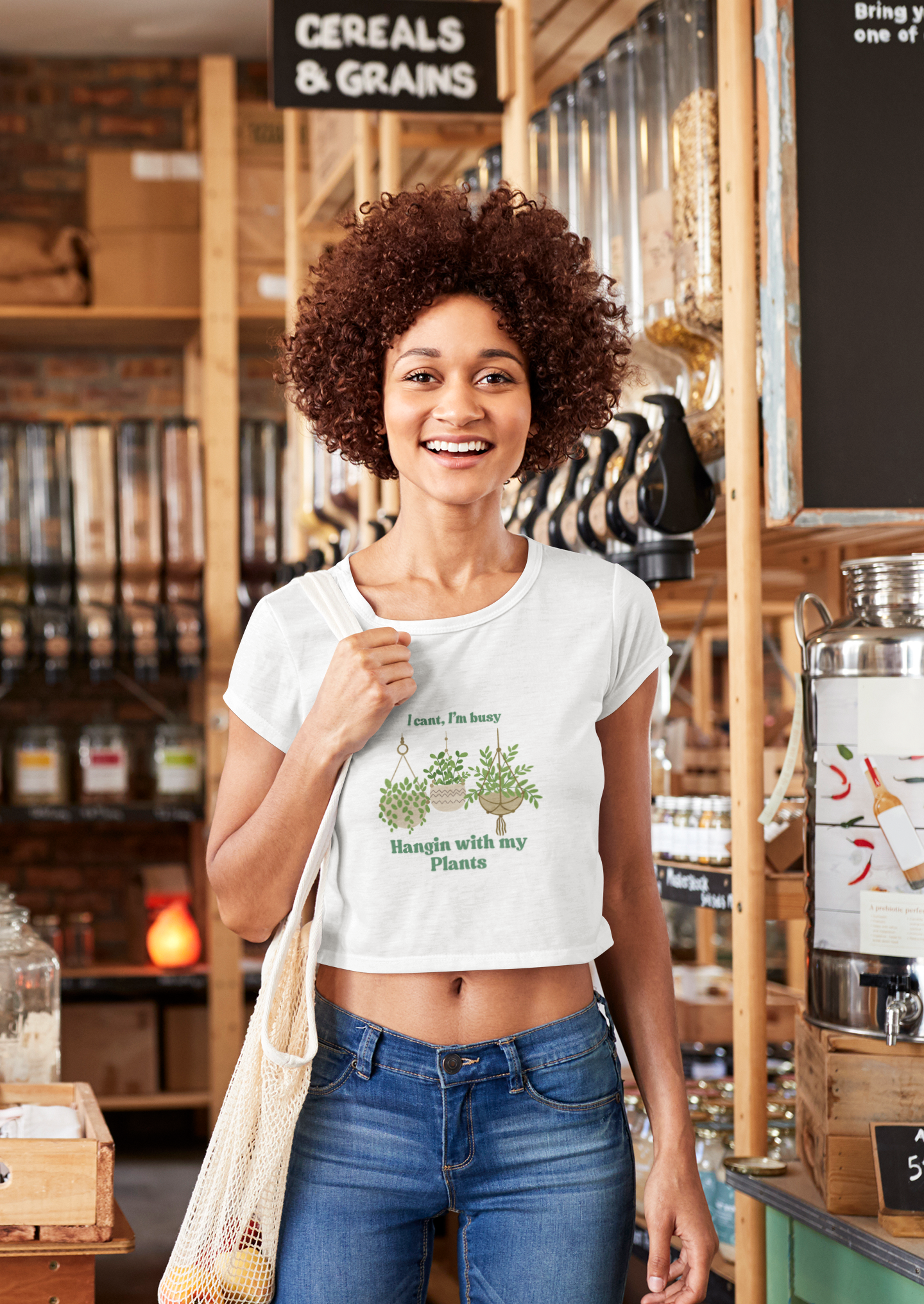 "Hangin with my Plants" Premium Crop Top