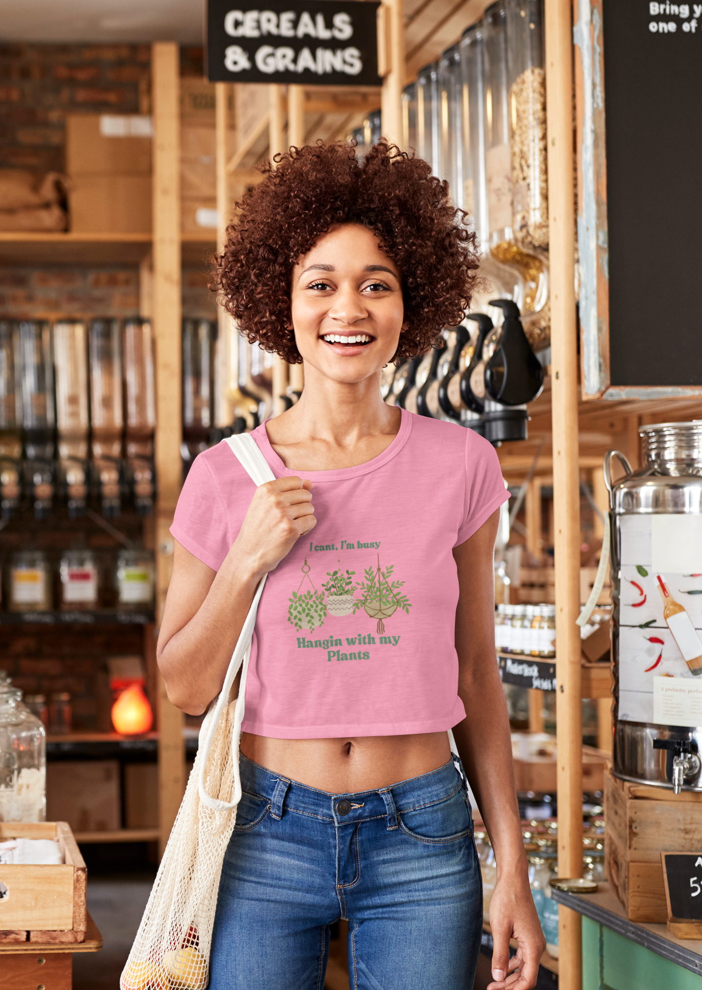 "Hangin with my Plants" Premium Crop Top