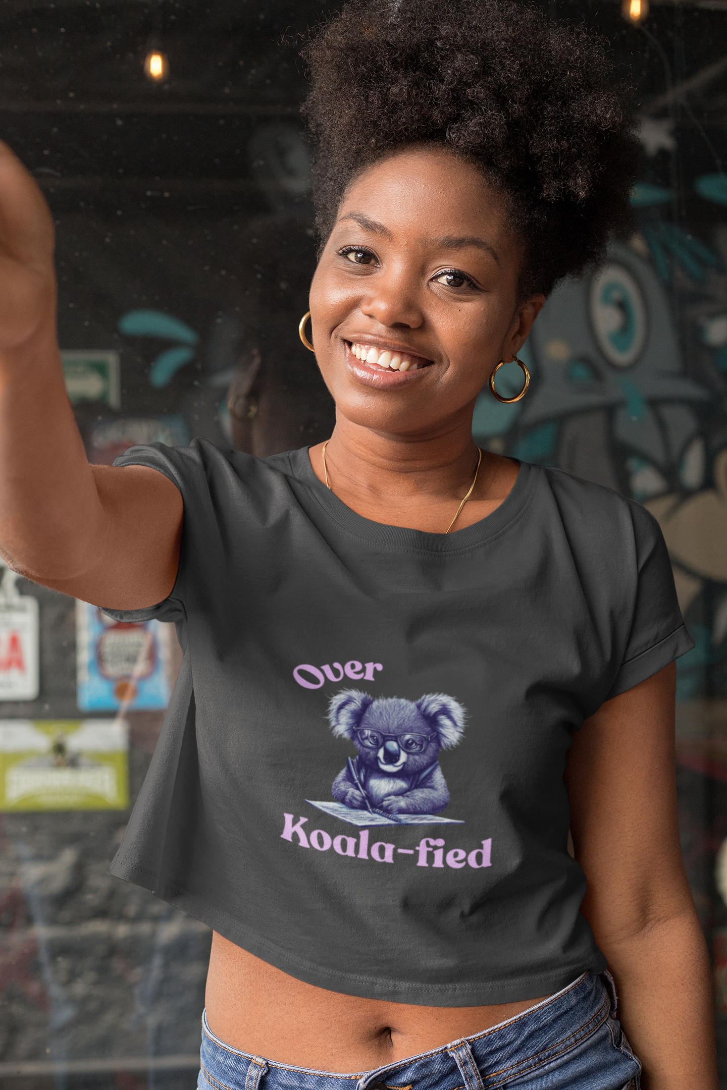 "Over Koala-fied" Premium Crop Top