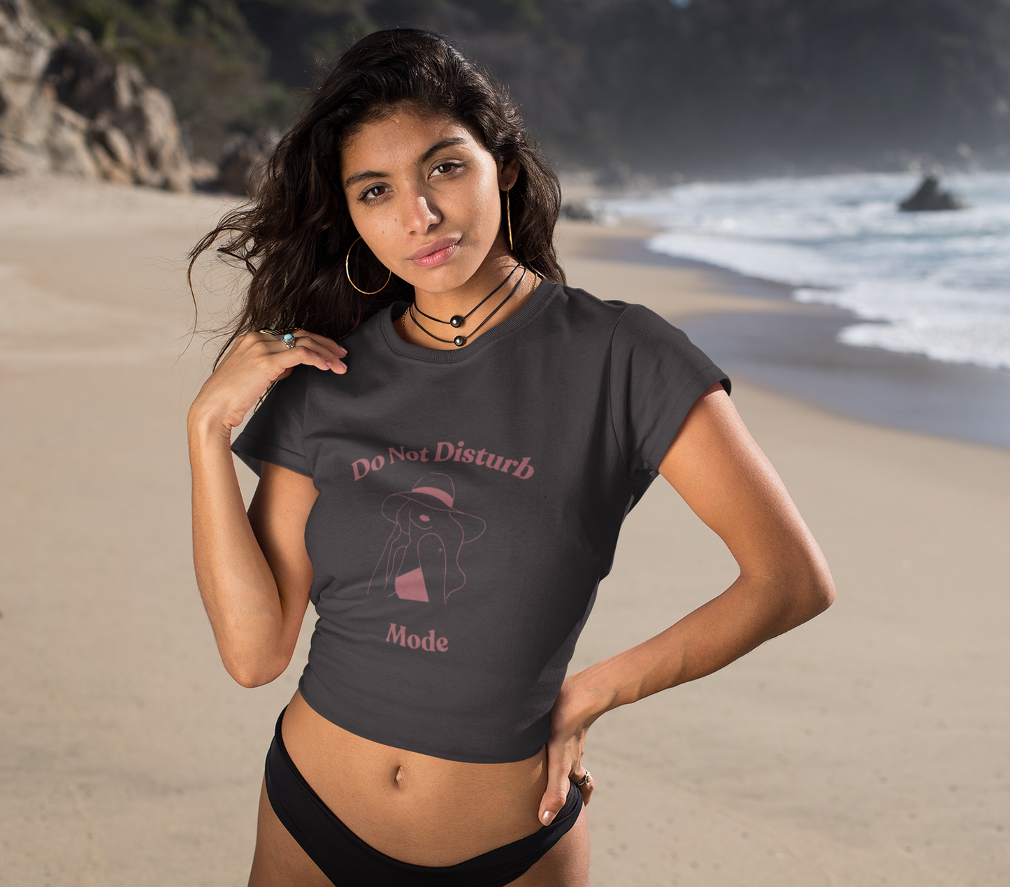 "Do Not Disturb Mode" Premium Crop Top