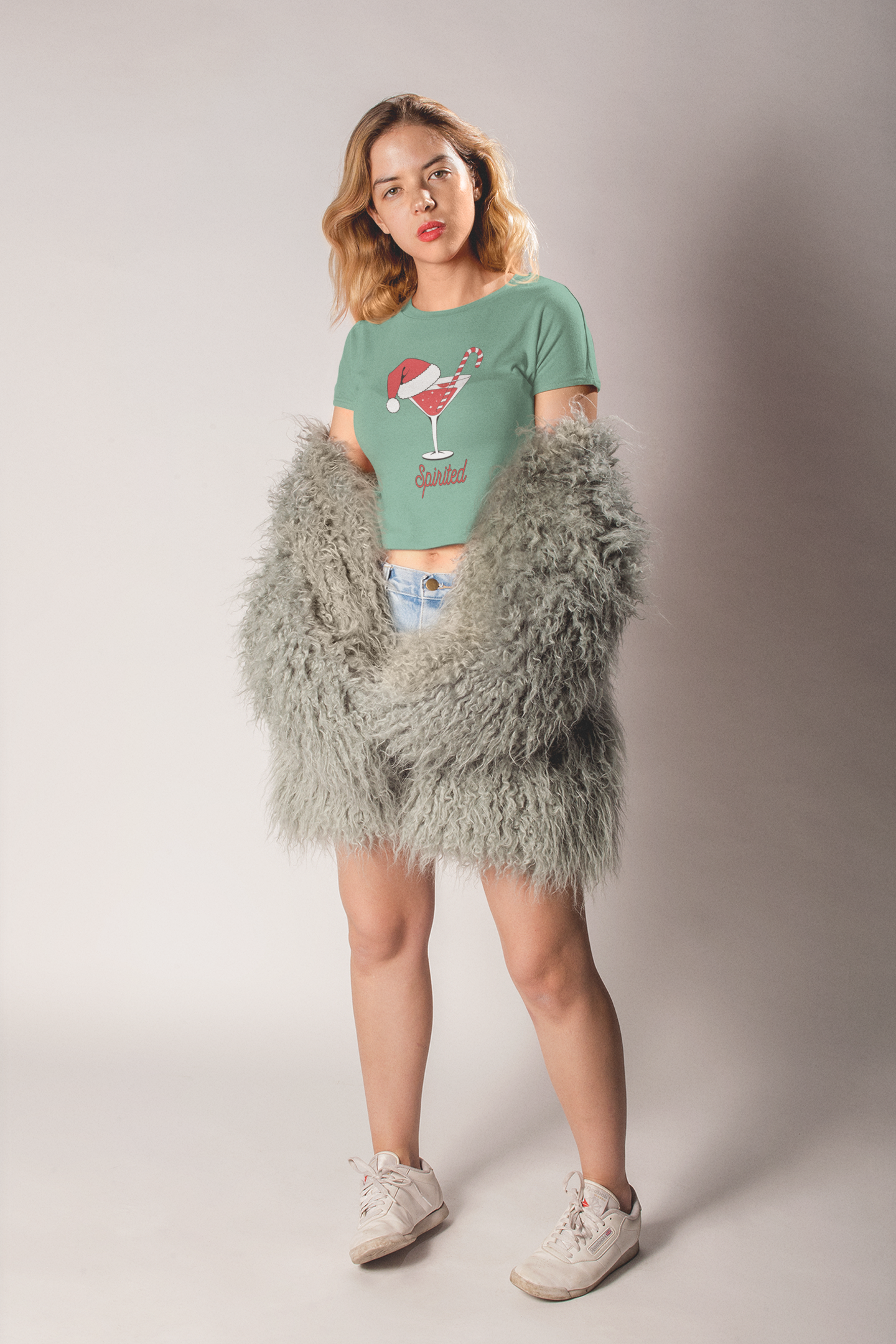"Spirited" Festive Crop Top