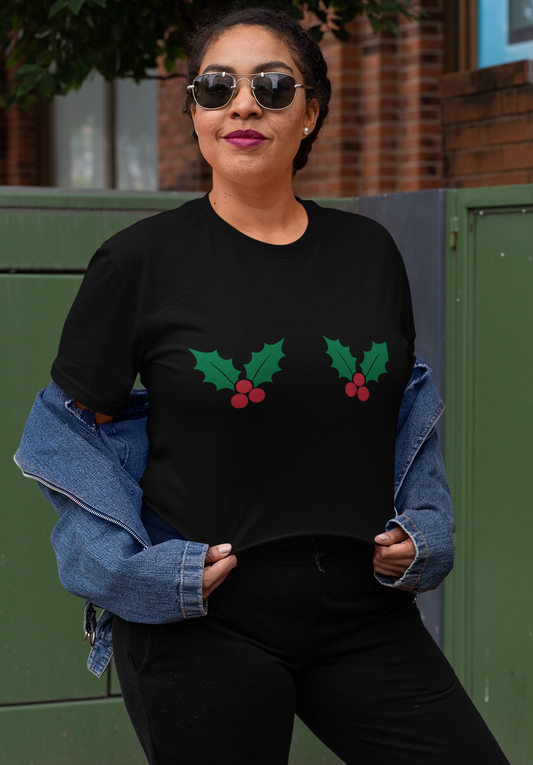 Holly Berry Pasties Festive Crop Top
