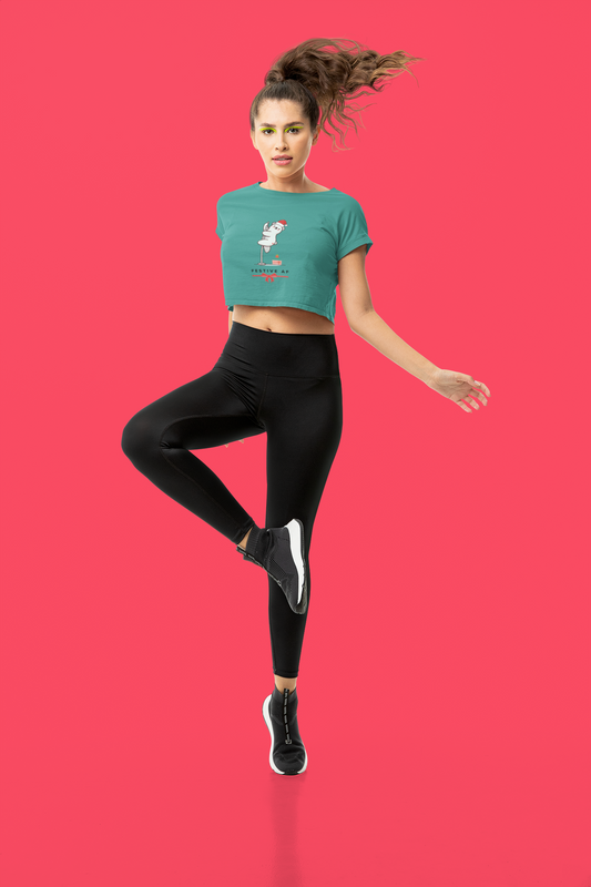 "Festive AF" Festive Crop Top