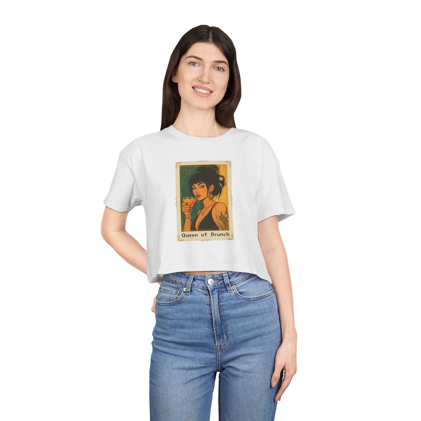 "Queen of Brunch" Premium Crop Top