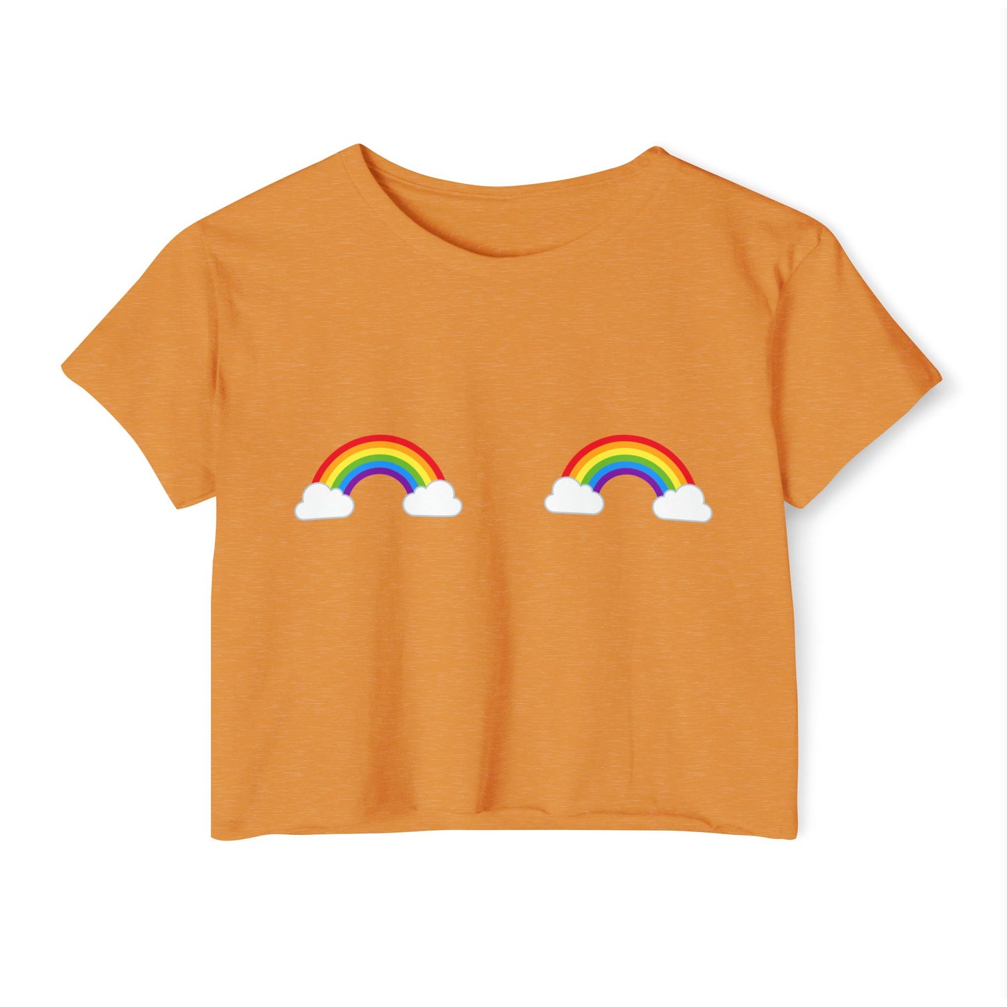 Pride Rainbow Pasties Flowy Crop Top