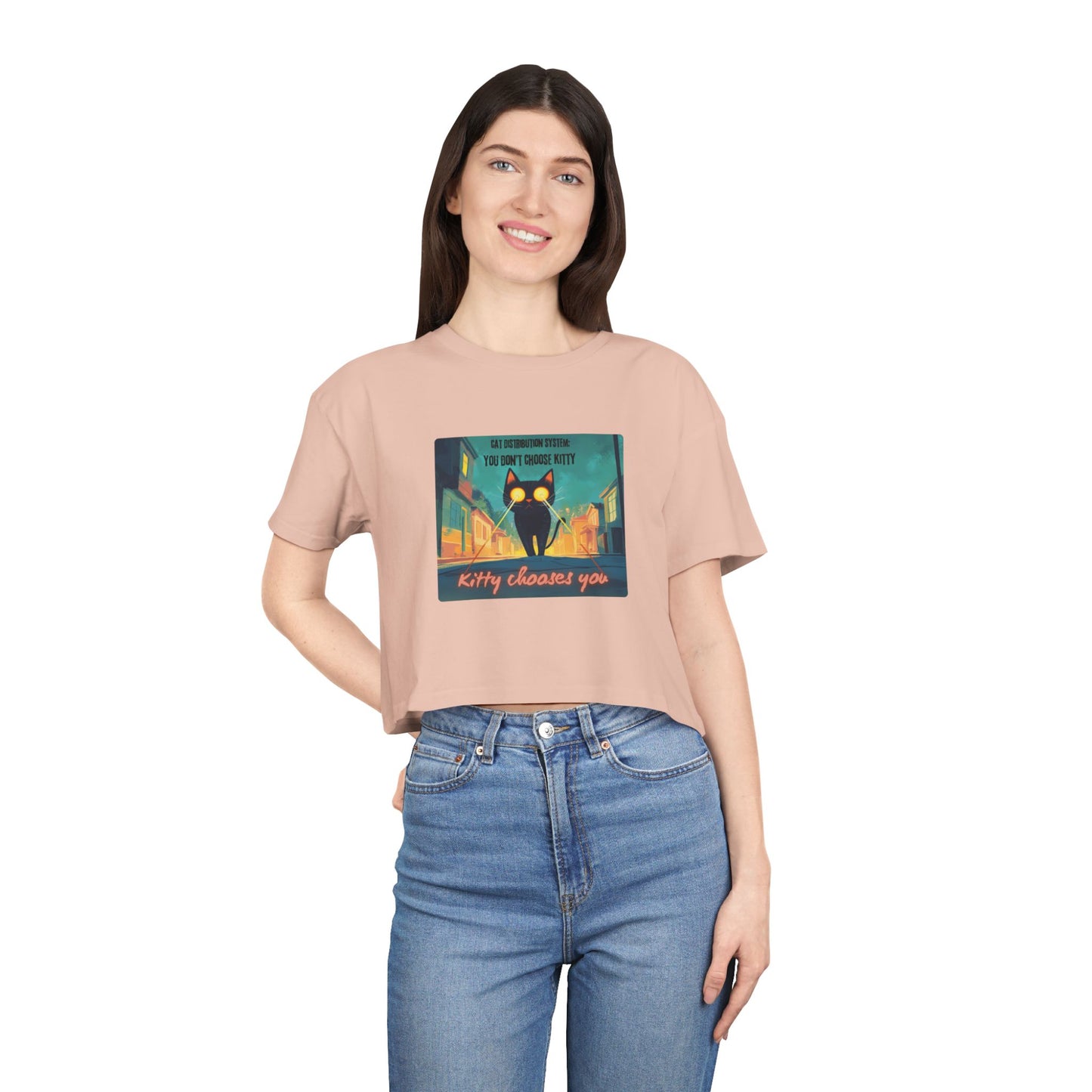 "Cat Distribution System" Premium Crop Top