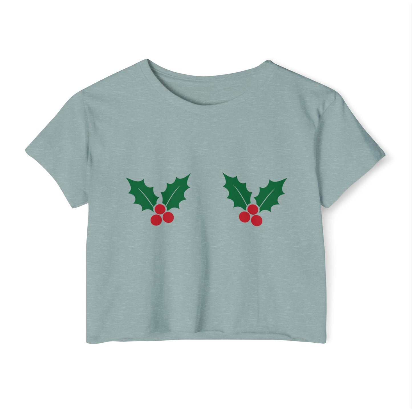 Holly Berry Pasties Festive Crop Top