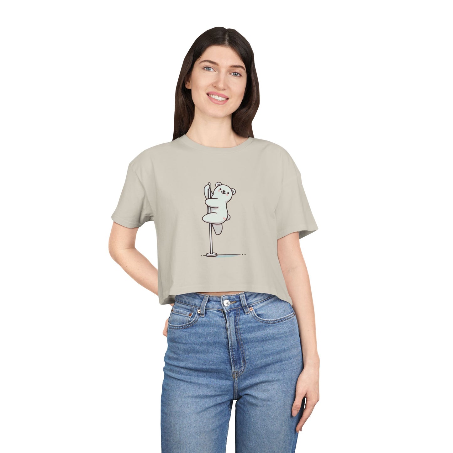 Dancing Polar Bear Premium Crop Top