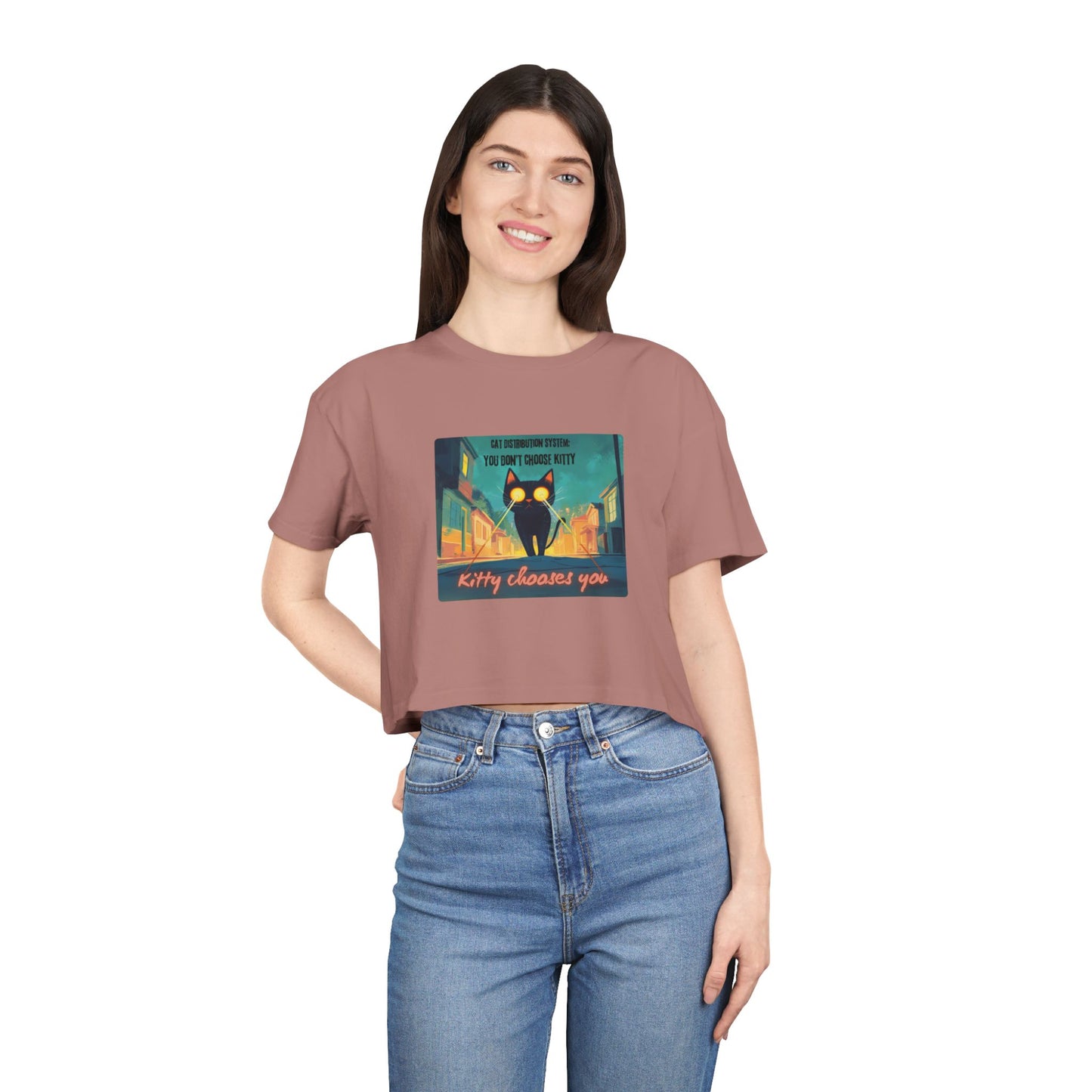 "Cat Distribution System" Premium Crop Top