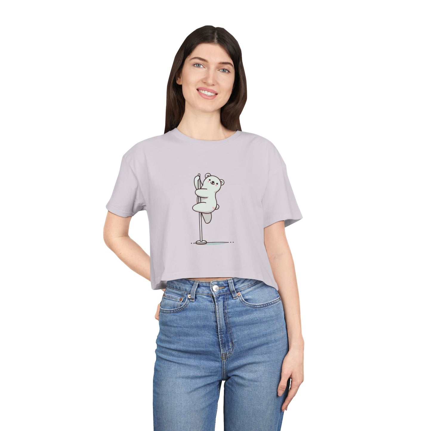 Dancing Polar Bear Premium Crop Top