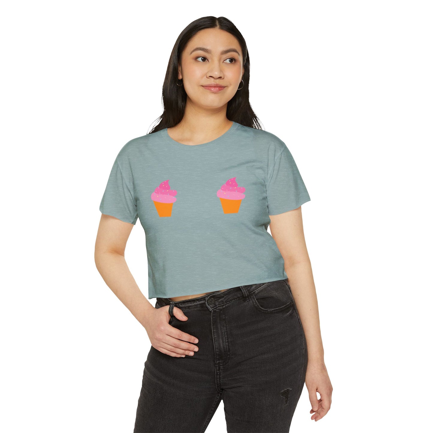 Ice Cream Cone Pasties Flowy Crop Top