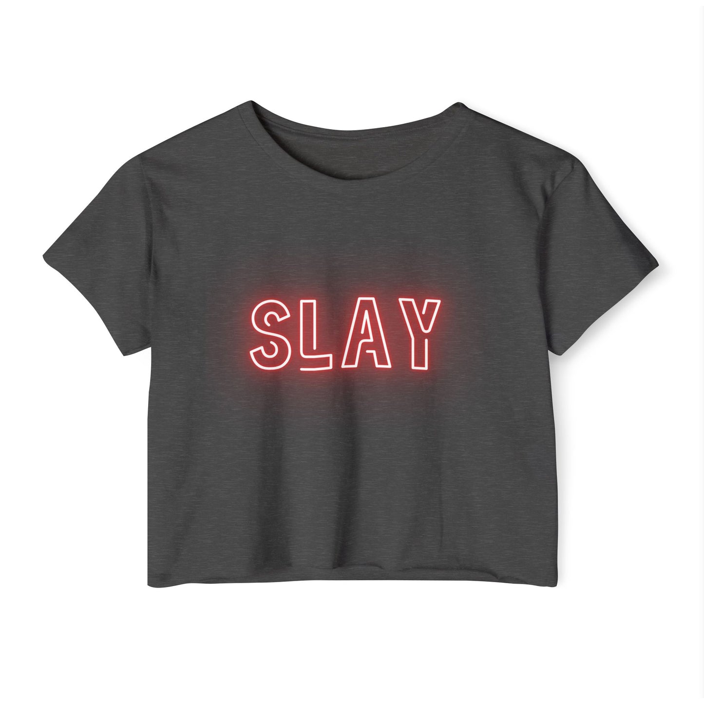 "Slay" Flowy Crop Top