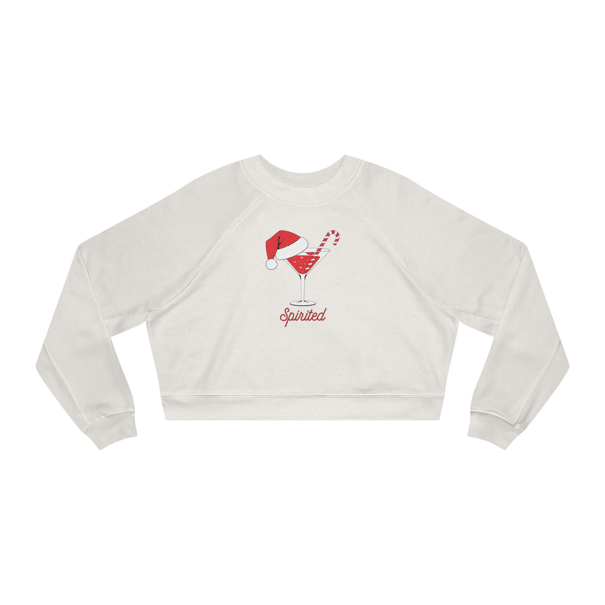 "Spirited" Festive Cropped Sweatshirt