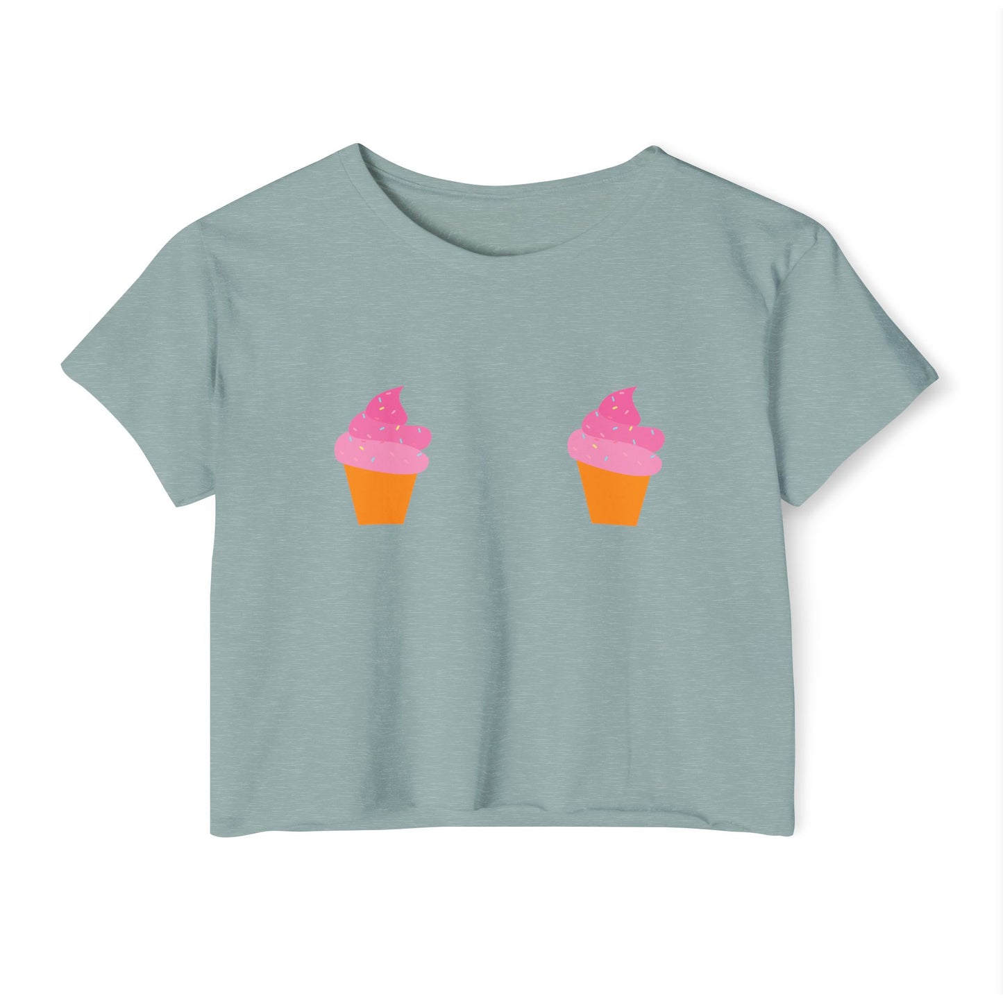 Ice Cream Cone Pasties Flowy Crop Top