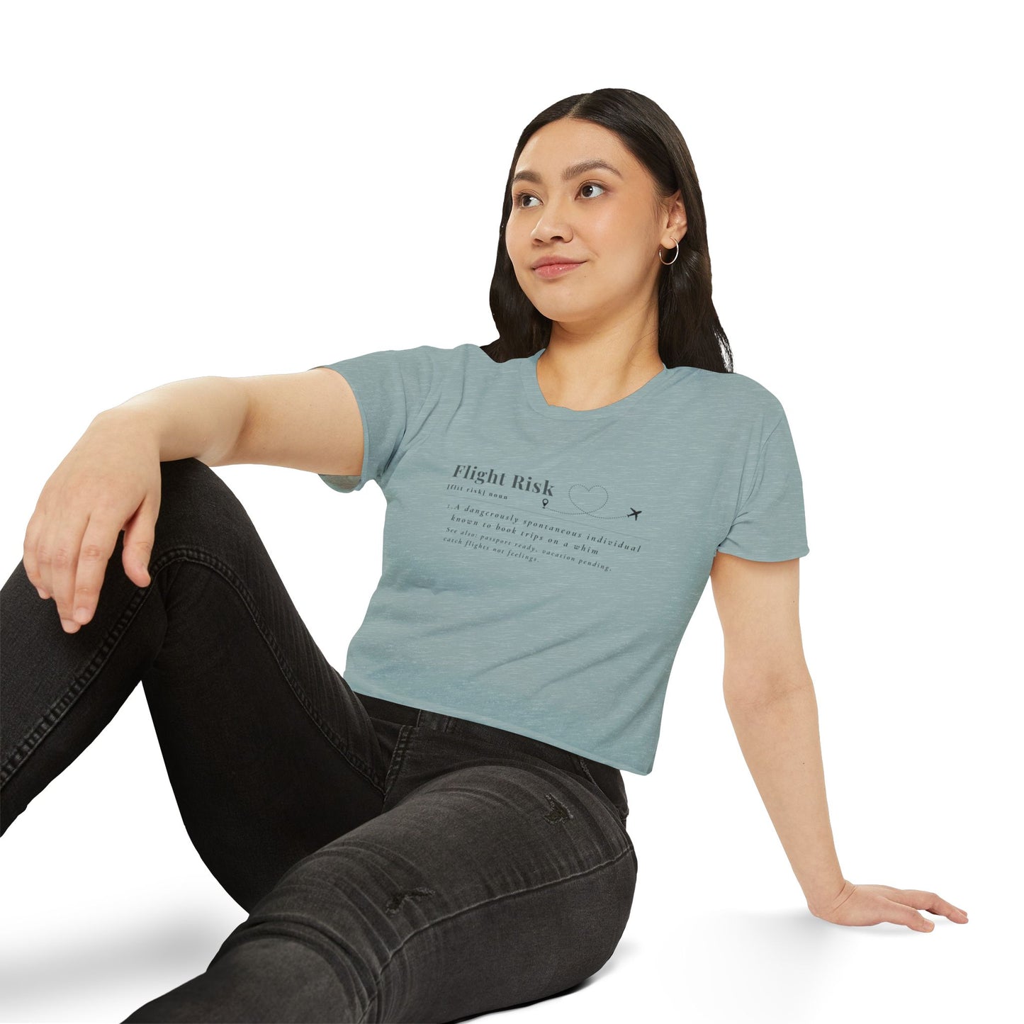 "Flight Risk" Flowy Crop Top