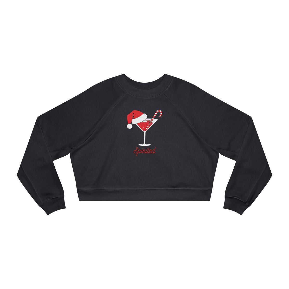 "Spirited" Festive Cropped Sweatshirt
