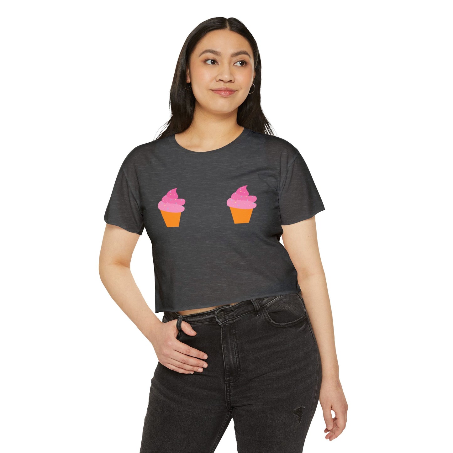Ice Cream Cone Pasties Flowy Crop Top