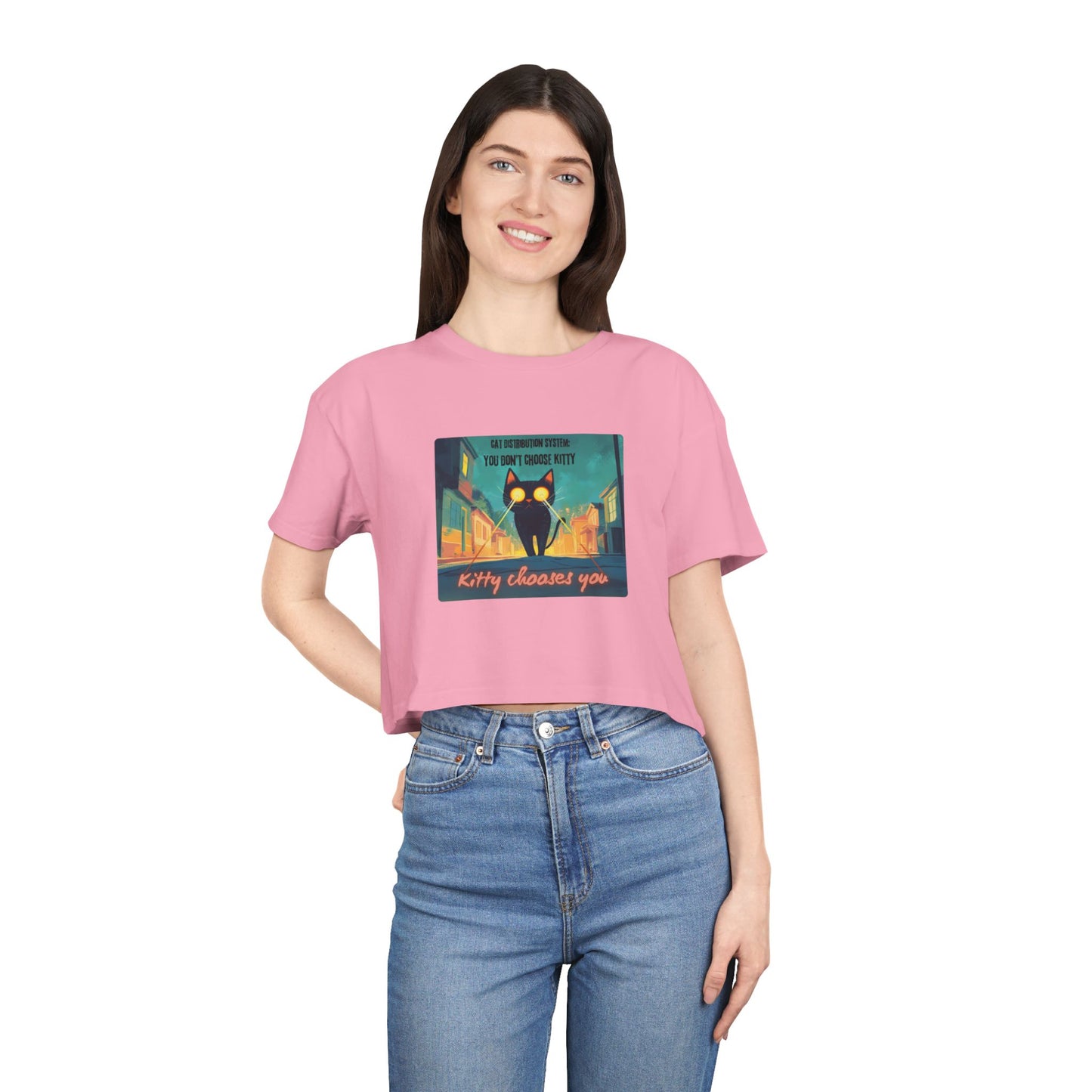 "Cat Distribution System" Premium Crop Top