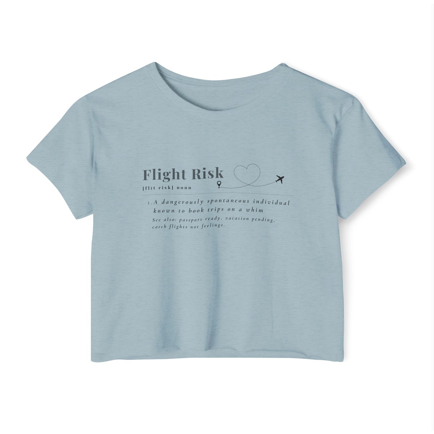 "Flight Risk" Flowy Crop Top