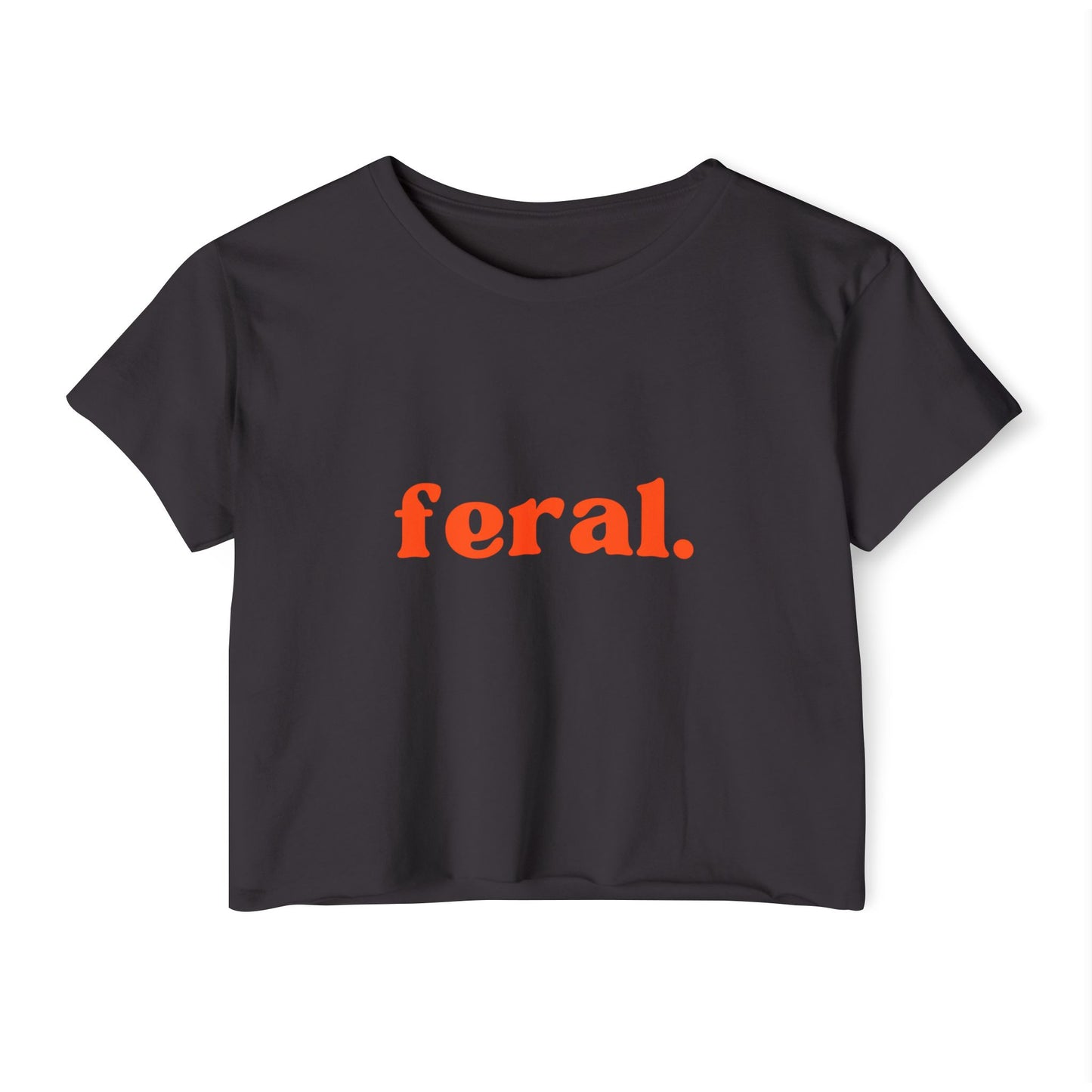 "feral." Flowy Crop Top