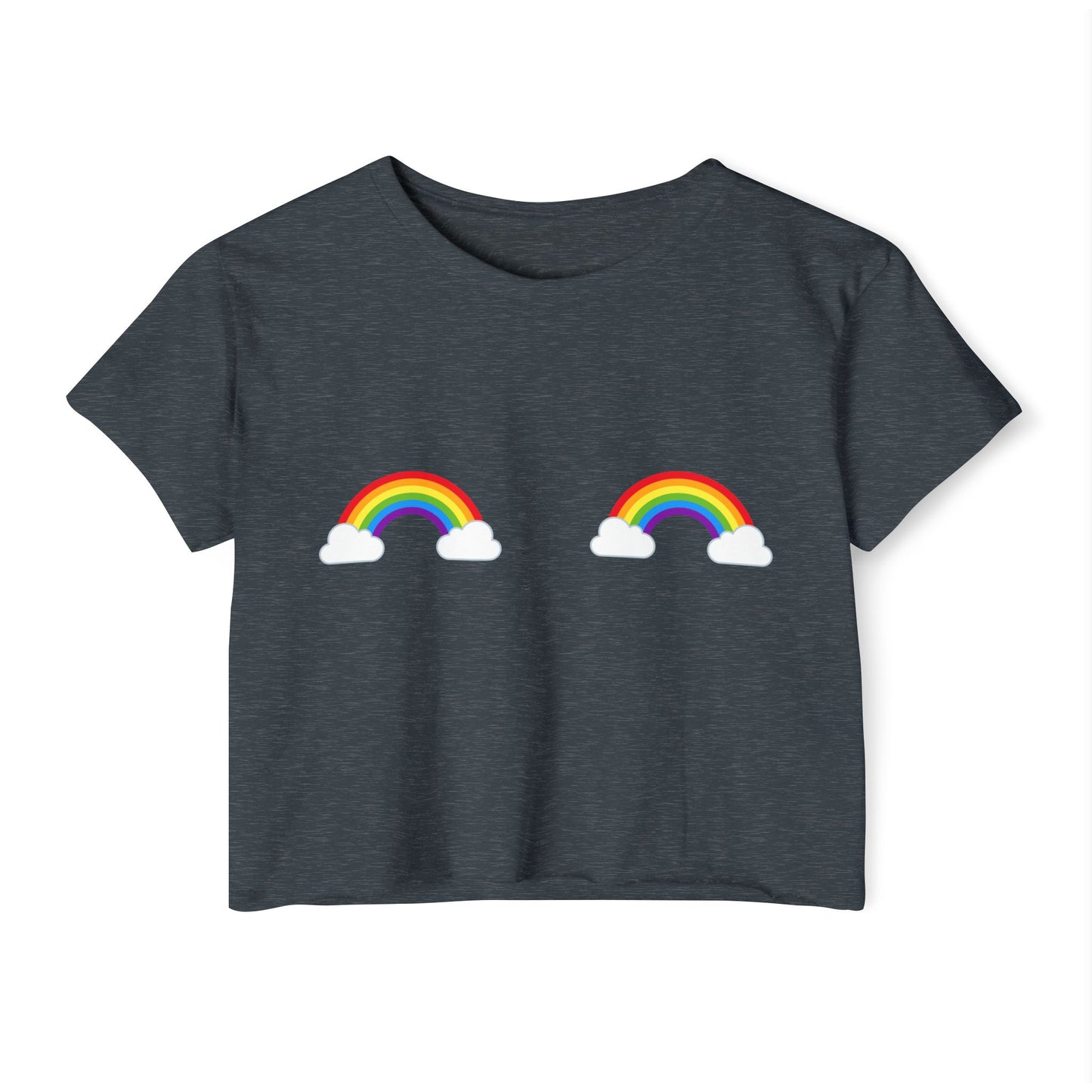 Pride Rainbow Pasties Flowy Crop Top