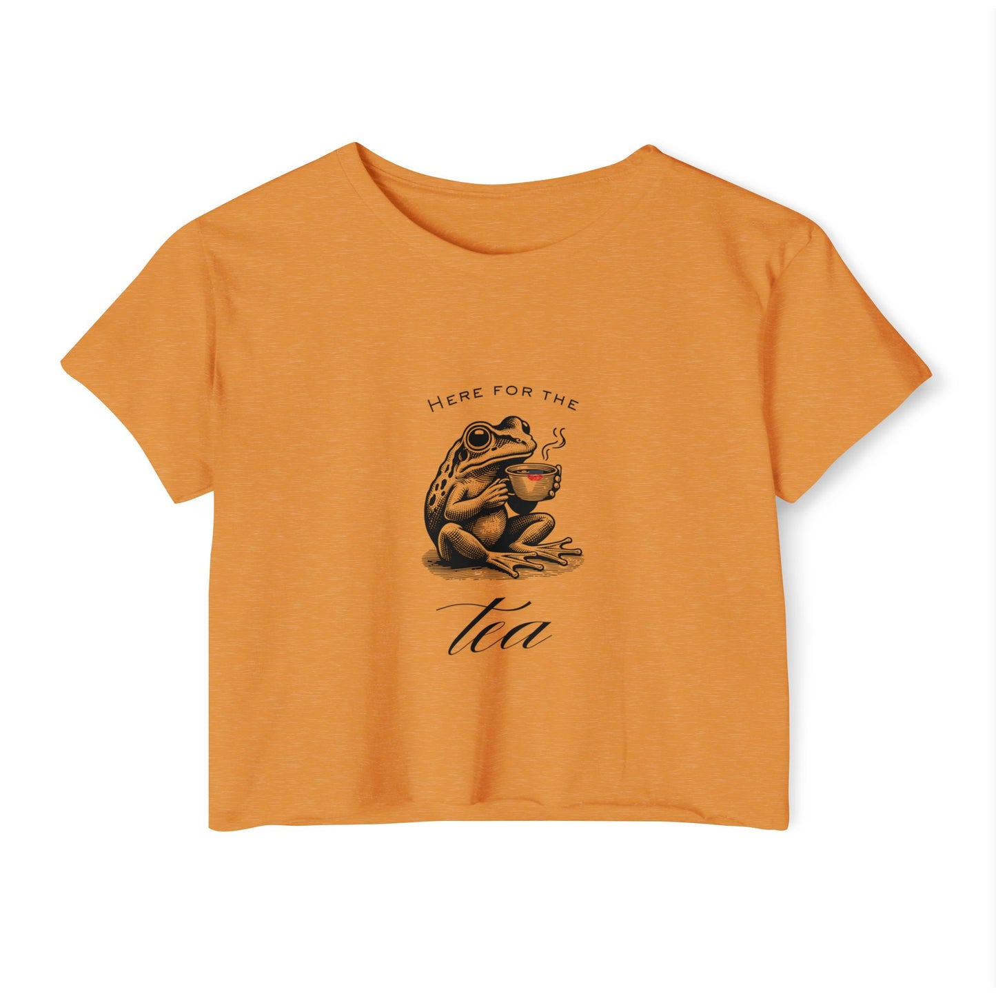 "Here for the Tea" Flowy Crop Top