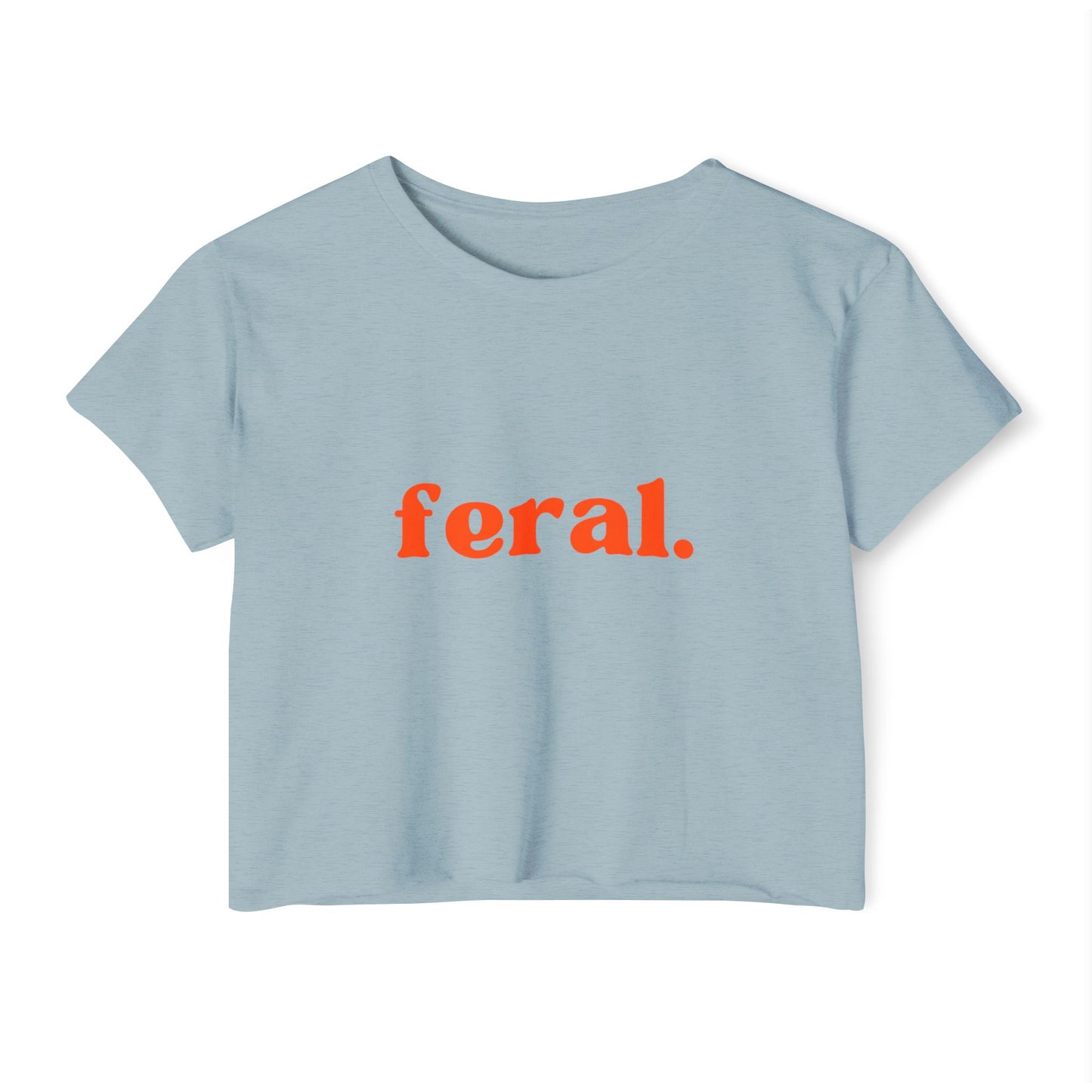 "feral." Flowy Crop Top